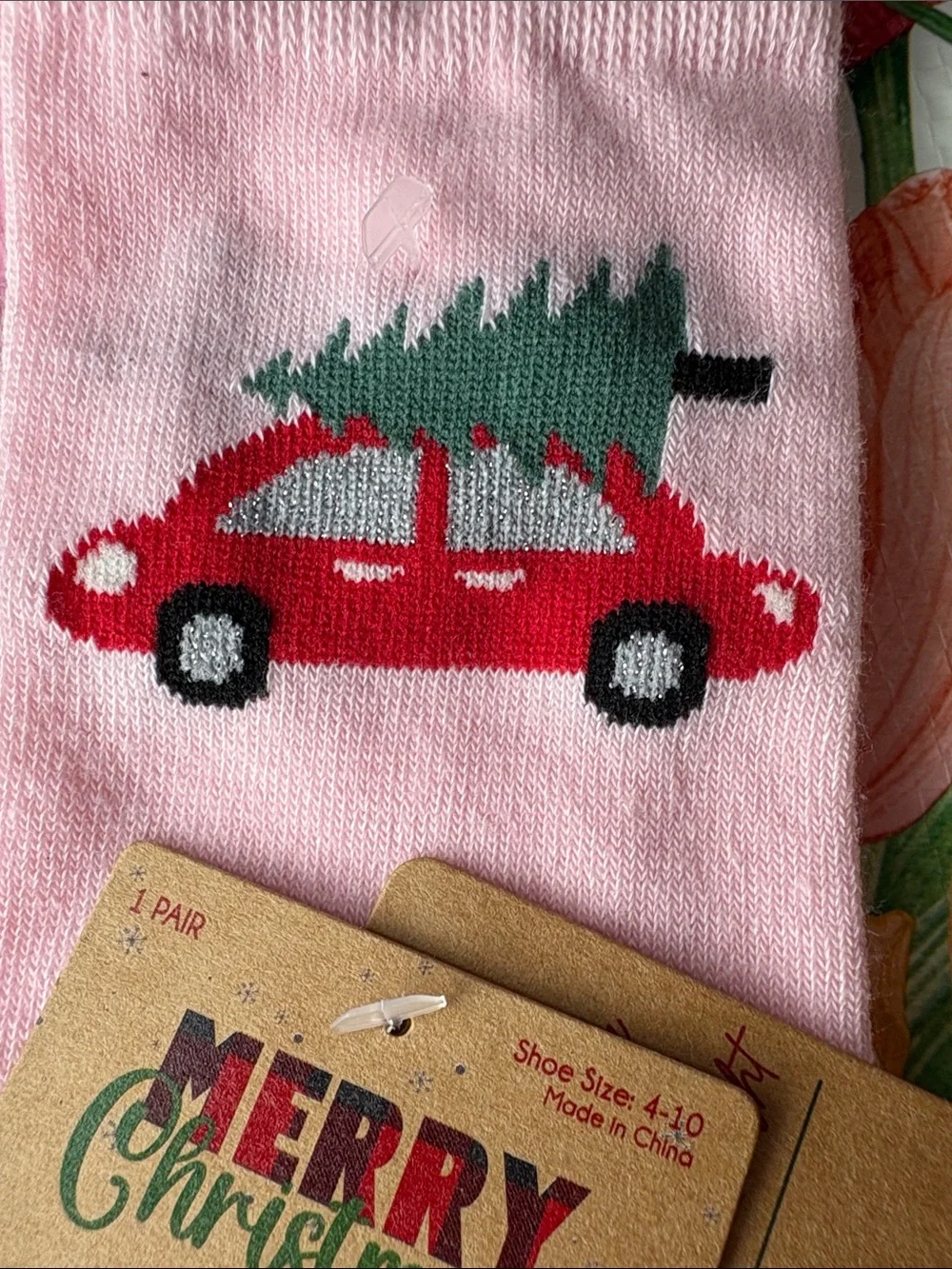 Cozy Holiday Reindeer Fuzzy Socks - Red